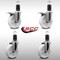 Service Caster 5'' SS Nylon Swivel 1-5/8'' Expanding Stem Caster Set 2 Total Lock Brakes, 4PK SCC-SSEXTTL20S514-NYS-2-S-2-158 - alternate 4